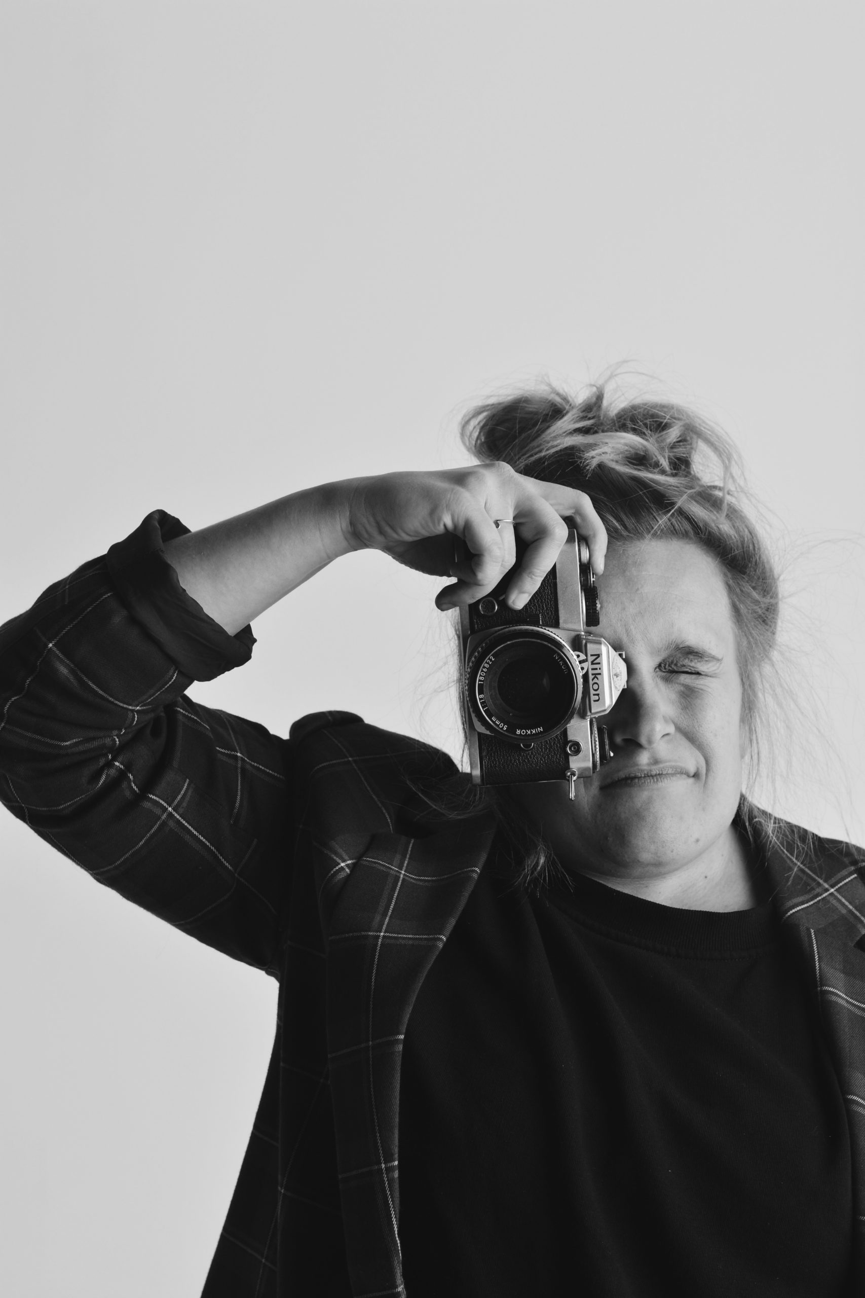 Dorien met haar Nikon-camera